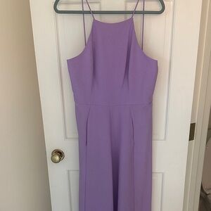 Black Halo Lavender Halter-Neck Jumpsuit